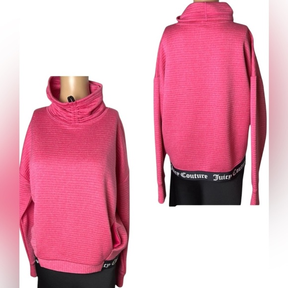 Juicy Couture sweatshirt,oversize pullover,boxy,ribbed,barbie pink activewear - Picture 1 of 13